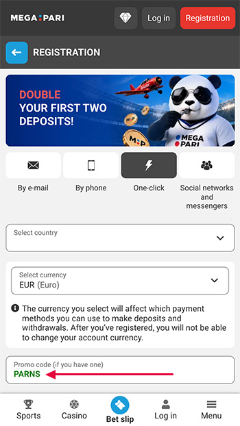 Megapari Promo Code